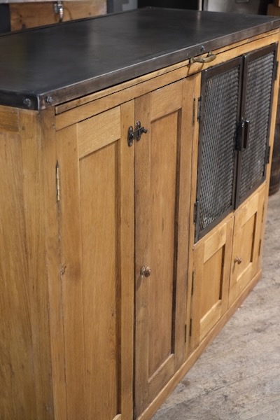 glaciere de bistrot 1930 en chene massif  ilot central